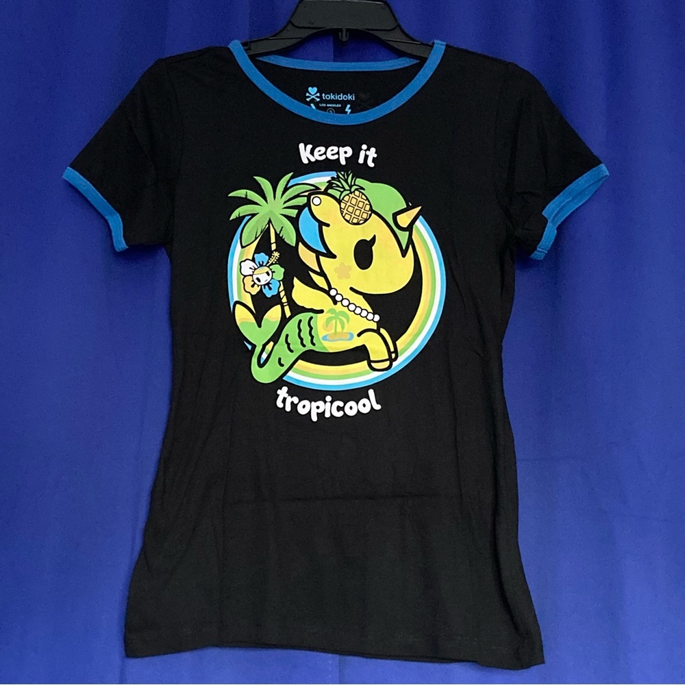 tokidoki Tropical Unicorno T-shirt 🍍💛💚💙🖤